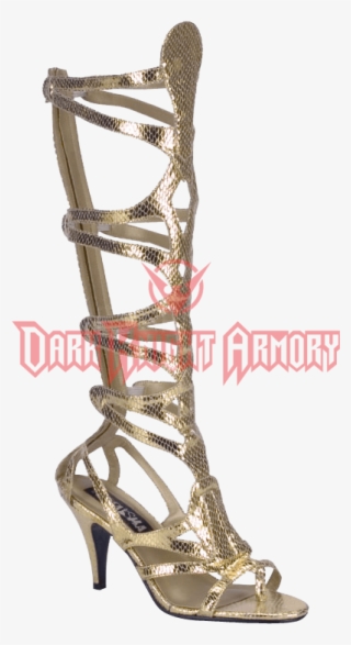 Gold Sandals 3 Inch Heel #4943214