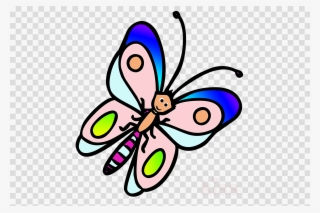 Colorful Butterflies Cartoon Png Clipart Monarch Butterfly - Black Balloon Vector Free #4946211