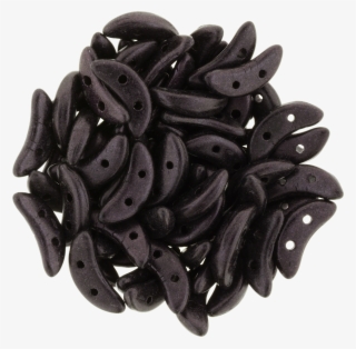 Czechmates 3x10mm Two Hole Crescent Metallic Suede #4953290