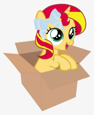 Php30, Bow, Box, Cute, Female, Filly, Filly Sunset, - Cartoon #4954940
