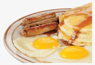 Breakfast Steak Scrambled Eggs Grits - Breakfast Food Sausage And Eggs And Pancakes #4956859