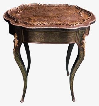 French Napoleon Iii Large Wood Jardinière - Coffee Table #4957943