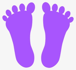 Footsteps Clipart Foot Step - Purple Foot Prints #4961180