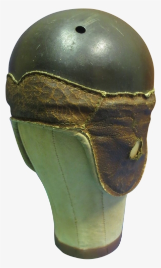 1930's Hard Shell & Leather Football Helmet - Skull #4962079