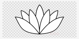 White Lotus Flower Drawing Clipart Drawing Clip Art - Lotus Flower Drawing #4962675