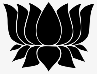 Lotus Flower Silhouette Icon - Saaf Niyat Sahi Vikas Logo #4962820