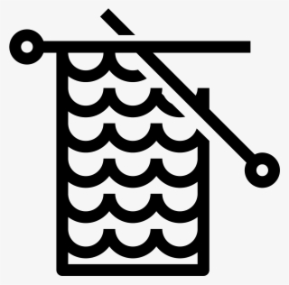 This Icon Is Of A Piece Of Fabric, With Wavelike Designs - Knit Icon Vector Png #4963171