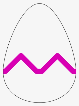 Easter Eggs Clipart Zig Zag - Contorno De Un Huevo #4967890