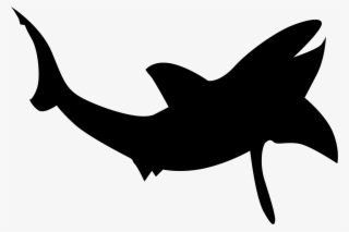 Banner Transparent Stock Shark Silhouette Clip Art - Silhouette Whale Shark Png #4967967