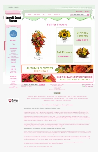 Emerald Coast Flowers & Gifts Competitors, Revenue - Burst Of Autumn Flowers Vase #4968626