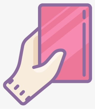 It's An Icon With A Hand Holding A Rectangular Foul - Graphic Design #4968962