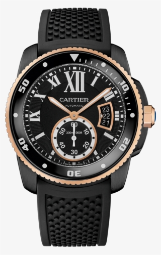 Calibre De Cartier Carbon Diver Watch42 Mm, 18k Pink - Cartier Calibre Diver #4973886
