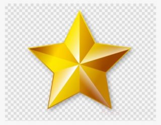 Golden Star Transparent Clipart Clip Art - Golden Star Clip Arts #4974277