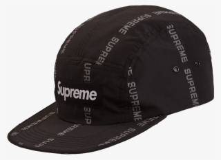 Supreme Reflective Text Camp Cap Black - Supreme Reflective Text Camp Cap #4981242