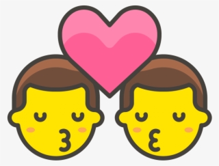 Kiss Man Man Emoji - Emoji Png Mujer Y Hombre #4984673