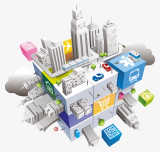 Smart City Cube - El Internet De Las Cosas Png #4986267