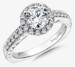 Valina Round Halo Mounting - Natalie K Engagement Rings #4989185