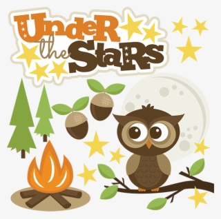 Camping Clipart Owl - Under The Stars T-shirt T Shirt #4990979