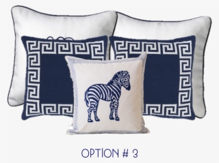 Navy Greek Key Border Pillows - Surya Kld-001 Square Indoor Decorative Pillow #4991272