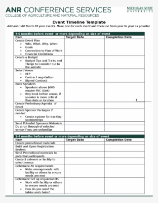 1 Event Timeline Template - Template #4991461