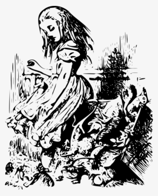 Alice's Adventures In Wonderland Dodo Queen Of Hearts - Book Page Turning Illustration #4991664