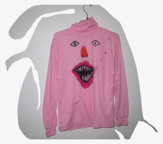Demon Clown Face Turtle Neck Long Sleeve L - Hoodie #4992548