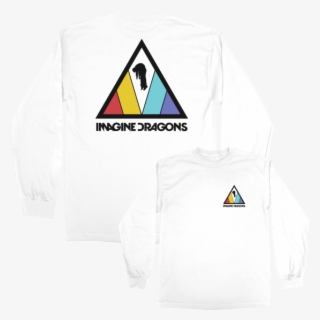 Triangle Logo White Long Sleeve T-shirt Imagine Dragons - Imagine Dragons Evolve Shirt #4993431