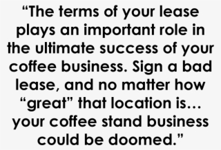 Signing A Bad Coffee Stand Lease, Choosing A Coffee - First National #4994341