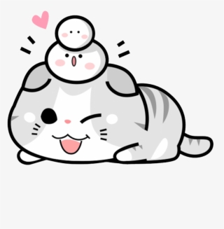 Sticker Kawaii Cute Pink Soft Cat - Cuteness #4994875