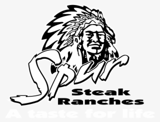 Spur Logo Black And White - Spur Steak Ranches Logo #4996461