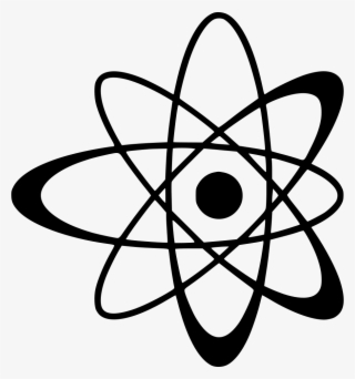 Atom Symbol Comments - Black And White Atom #4996576