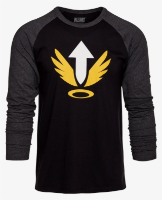 Overwatch Mercy Raglan Shirt - Mercy Rez Symbol #4997844