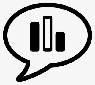 Bar Graph In Speech Bubble Comments - Polls Icon Transparent Background #4999927