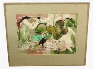 Colorful Abstract Watercolor Painting By Noreen Ramsbacher - Picture Frame #50033