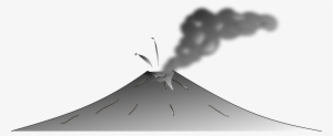 Volcano Clipart Smoke Png - Black And White Mayon Volcano Vector #50112