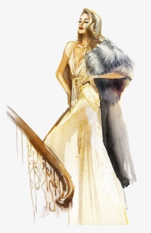 Watercolor Painting Drawing Fashion Illustration - Ламбре 8 #50188