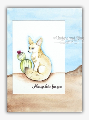 No-line Watercolor Fennec Fox By Understand Blue - Hero Arts Fennec Fox #50395