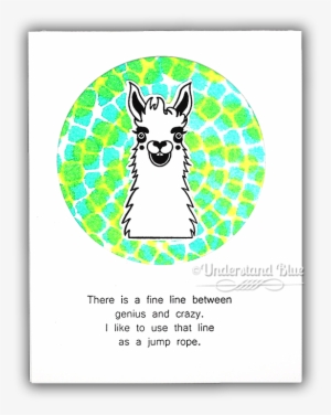Crazy Llama Card By Understand Blue - Llama #50780