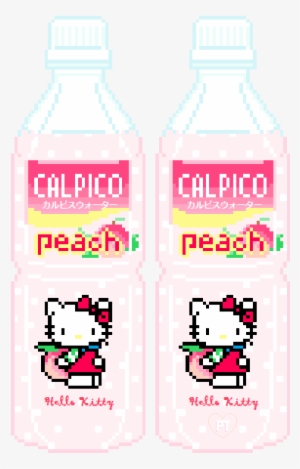 Calpico Hellokitty Peach Aesthetic Localcupcakeaestheti - Drawing #51244