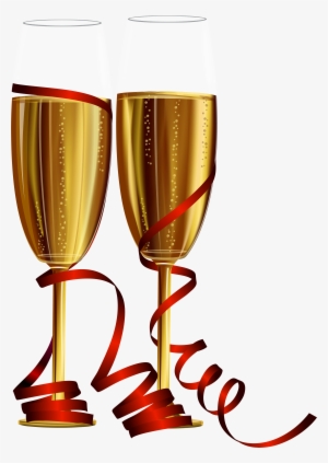 Glasses Clipart New Year ~ Frames ~ Illustrations ~ - Champagne Glasses Png Transparent #51591