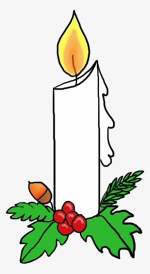 Christmas Clip Art Image Black And White Download - White Advent Candle Clipart #51680