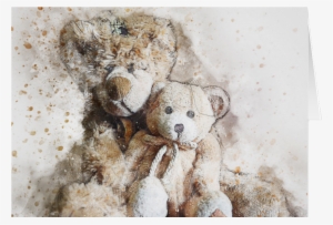 Sweet Brown Teddy Bears Note Card #52053