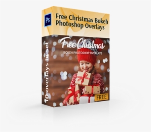 Free Christmas Light Bokeh Overlay Cover Box Boy Presents - Adobe Photoshop #52192
