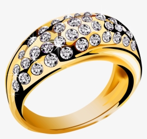 Gold Ring With Diamonds Png Image - Gold Jewellery Ring Png #52230