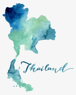 Transparent Maps Watercolor Banner Black And White - Thailand Map Png #52298