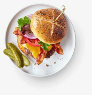 Get The App - Burger Top View Png #52417
