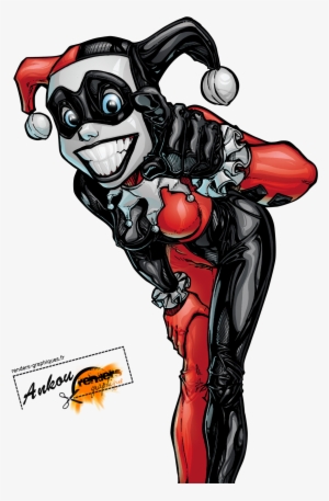 Png Black And White Harley Quinn Clipart Background - Harley Quinn Dc Png #52701