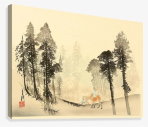 In The Forest Canvas Print - 100 Views Of Mt. Fuji By Artist: Ogata Gekko #53068