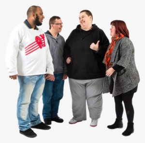 Four People Standing Together Talking - People Standing Png #53470