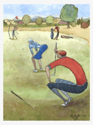 Golfer Drawing Watercolor Png Freeuse Download - Drawing #53774